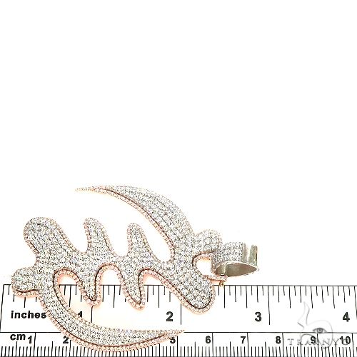 Custom Made GYE NYAME Symbol Diamond Pendant 66923 - Image 5