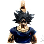 Custom Made Goku Anime Manga Character Solid Gold Pendant 64568 - Image 1