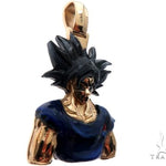 Custom Made Goku Anime Manga Character Solid Gold Pendant 64568 - Image 2