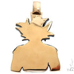 Custom Made Goku Anime Manga Character Solid Gold Pendant 64568 - Image 3
