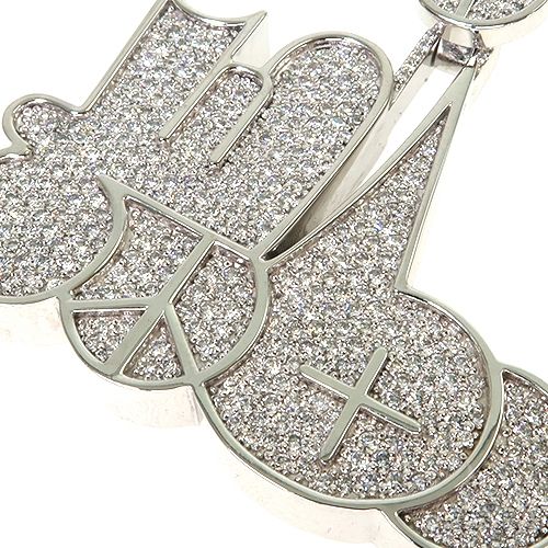 Custom Made Graffiti Bubble Style Diamond Pendant 67569 - Image 3