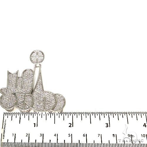 Custom Made Graffiti Bubble Style Diamond Pendant 67569 - Image 5