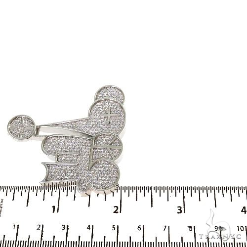 Custom Made Graffiti Bubble Style Diamond Pendant 67569 - Image 6