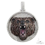 Custom Made Grizzly Bear Diamond Pendant 66845 - Image 1