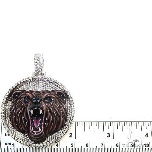 Custom Made Grizzly Bear Diamond Pendant 66845 - Image 5