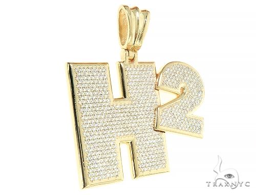 Custom Made H2 Diamond Pendant 65858 - Image 2