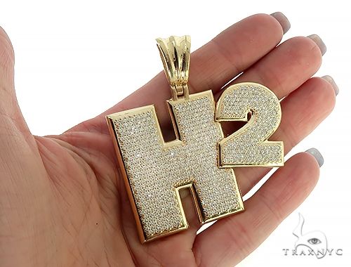 Custom Made H2 Diamond Pendant 65858 - Image 5
