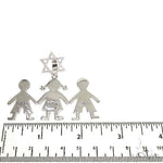 Custom Made Holding Hands Family David Star Pendant 67187 - Image 5