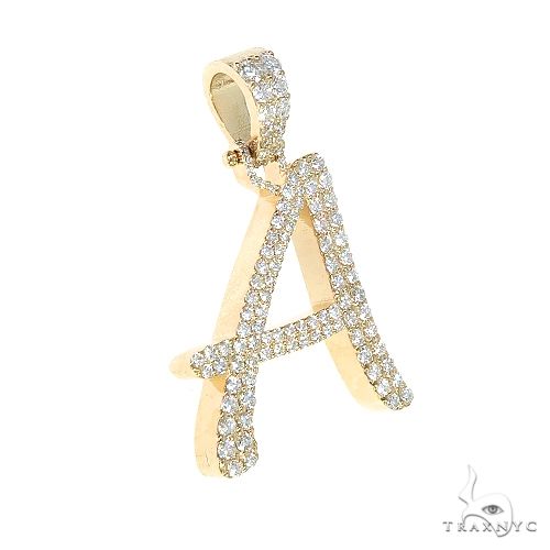 Custom Made Initial 'A' Diamond Pendant 66577 - Image 2