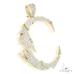 Custom Made Initial 'C' Diamond Pendant 67063 - Image 2