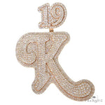 Custom Made Initial Diamond Pendant 67525 - Image 1