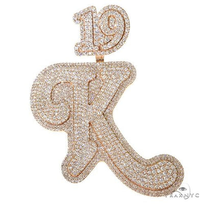 Custom Made Initial Diamond Pendant 67525 - Image 1