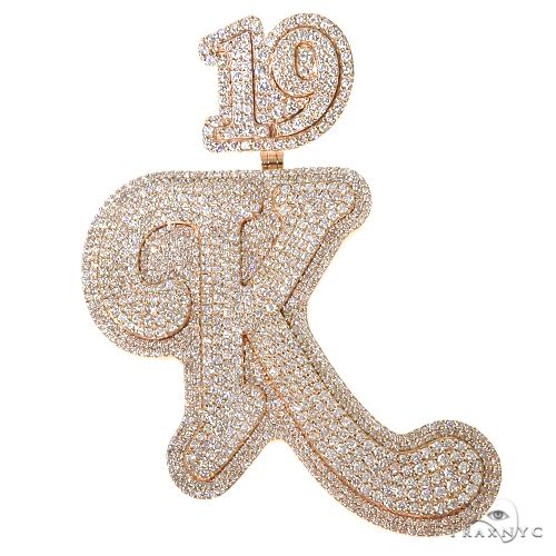 Custom Made Initial Diamond Pendant 67525 - Image 1