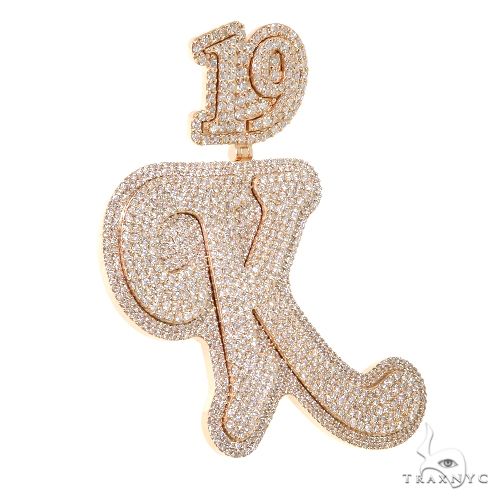Custom Made Initial Diamond Pendant 67525 - Image 2