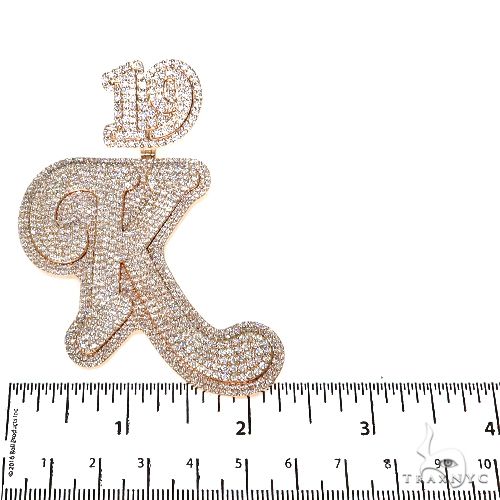 Custom Made Initial Diamond Pendant 67525 - Image 5