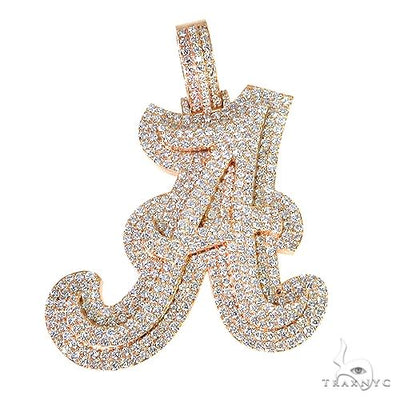 Custom Made Initial Diamond Pendant 67716 - Image 1