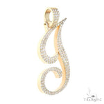 Custom Made Initial 'J' Diamond Pendant 67345 - Image 2