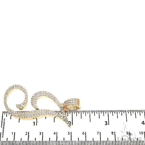 Custom Made Initial 'J' Diamond Pendant 67345 - Image 6