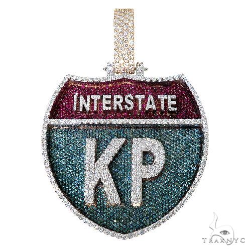 Custom Made InterState Diamond 'KP' Pendant 67467 - Image 1