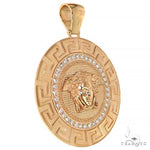 Custom Made Italian Medusa Head Diamond Pendant 68529 - Image 2