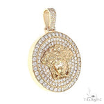 Custom Made Italian Medusa Head Diamond Round Pendant 66574 - Image 2