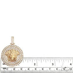 Custom Made Italian Medusa Head Diamond Round Pendant 66574 - Image 5
