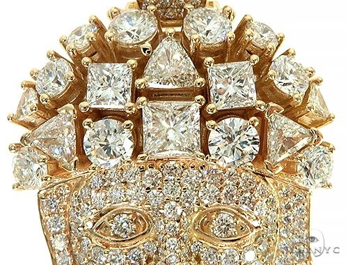 Custom Made Jesus Head With Big Diamonds on The Crown 66014 - Image 4