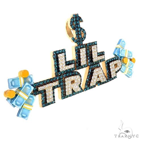 Custom Made 'LIL TRAP' Diamond Pendant 67181 - Image 2