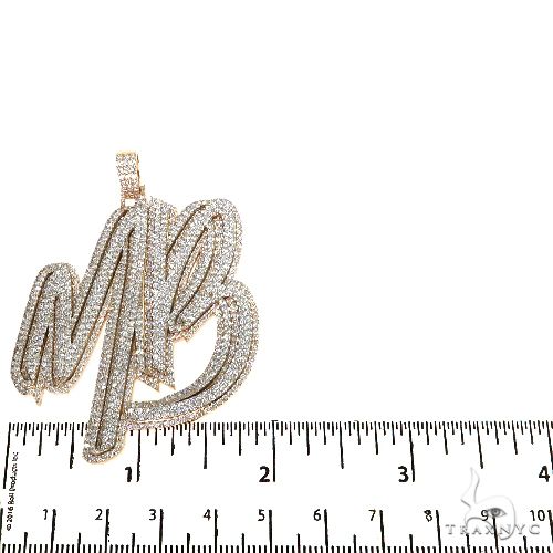 Custom Made 'MB' Diamond Pendant 67788 - Image 5