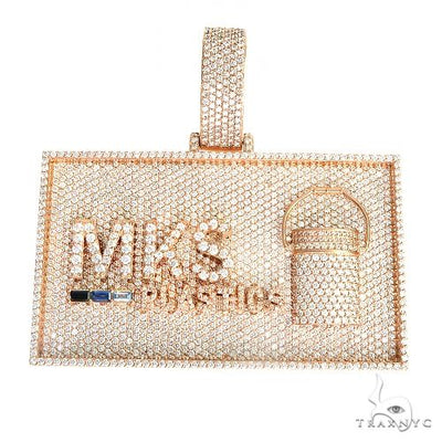 Custom Made 'MKS' Logo Diamond Pendant 66979 - Image 1