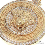 Custom Made Italian Medusa Head Diamond Round Pendant 66573 - Image 4
