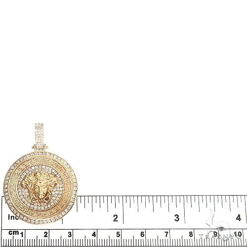 Custom Made Italian Medusa Head Diamond Round Pendant 66573 - Image 5