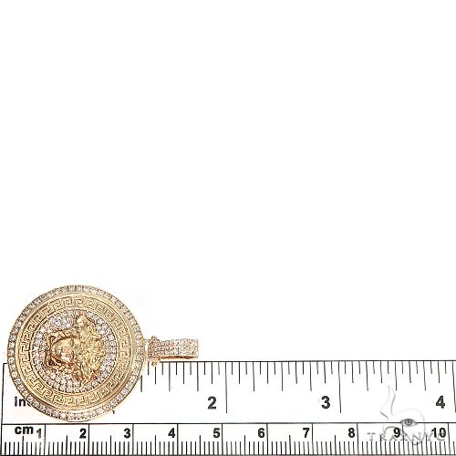 Custom Made Italian Medusa Head Diamond Round Pendant 66573 - Image 6