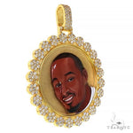 Custom Made Memorial Diamond Frame Pendant 68087 - Image 2