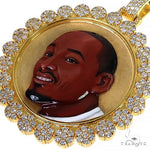 Custom Made Memorial Diamond Frame Pendant 68087 - Image 3