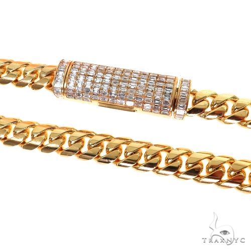 Custom Made Miami Cuban 12mm Emerald Lock Chain 67622 - Image 1