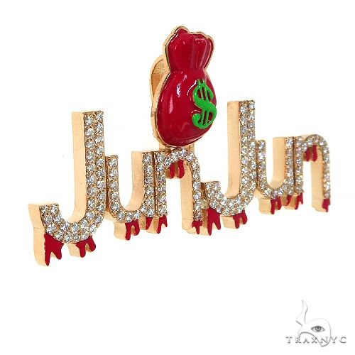 Custom Made Money Bag Diamond Name Pendant 67681 - Image 2