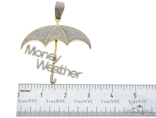 Custom Made Money Weather Umbrella Diamond Pendant 63882 - Image 7