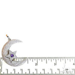 Custom Made Moon Star Diamond Pendant 67702 - Image 5