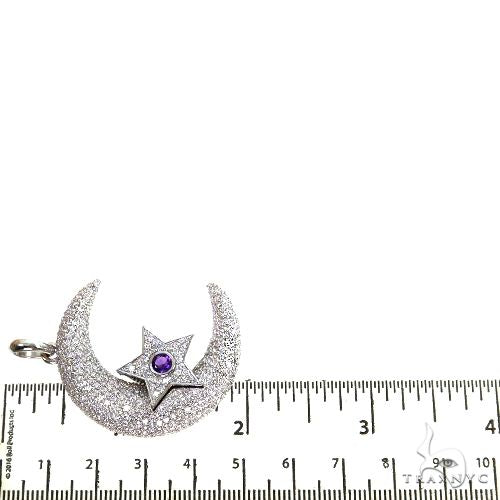 Custom Made Moon Star Diamond Pendant 67702 - Image 6