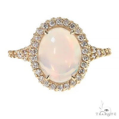 Custom Made Opal Diamond Ring 67316 - Image 1