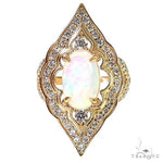Custom Made Opal Diamond Ring 68857 - Image 1