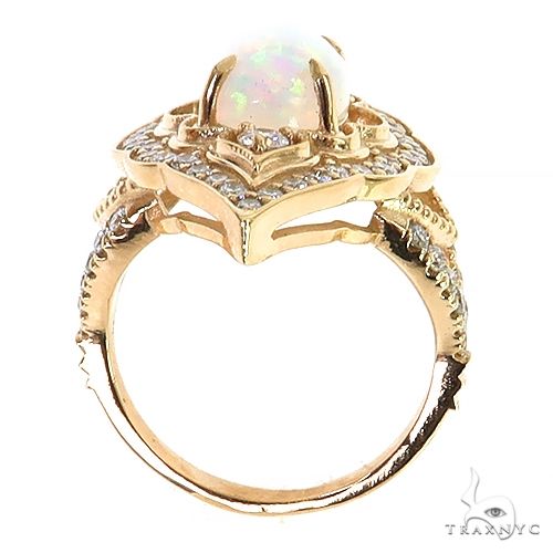 Custom Made Opal Diamond Ring 68857 - Image 5