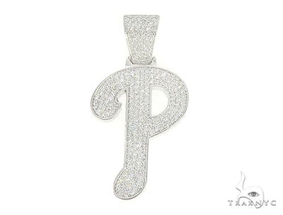 Custom Made P Diamond Pendant 65658 - Image 1