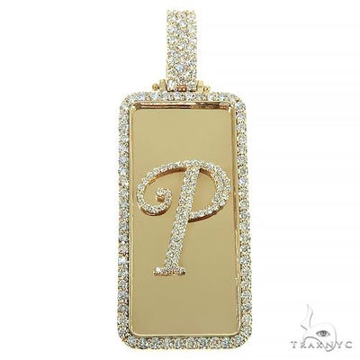 Custom Made 'P' Diamond Pendant 66497 - Image 1