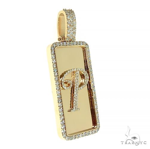 Custom Made 'P' Diamond Pendant 66497 - Image 2