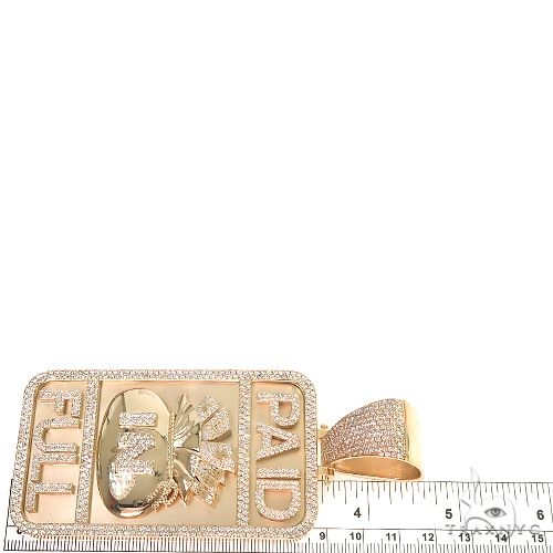 Custom Made 'Paid In Full' Money Bag Diamond Pendant 66730 - Image 6