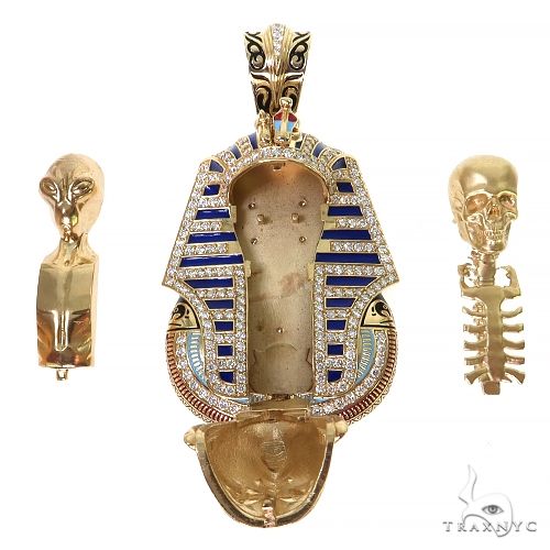 Custom Made Pharaoh Pendant With Interchangeable Skull and Alien Body Parts Inside 68578 - Image 2