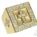 Custom Made Pinky Diamond Cross Ring 66265 - Image 1