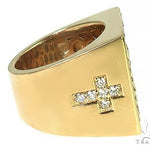 Custom Made Pinky Diamond Cross Ring 66265 - Image 4